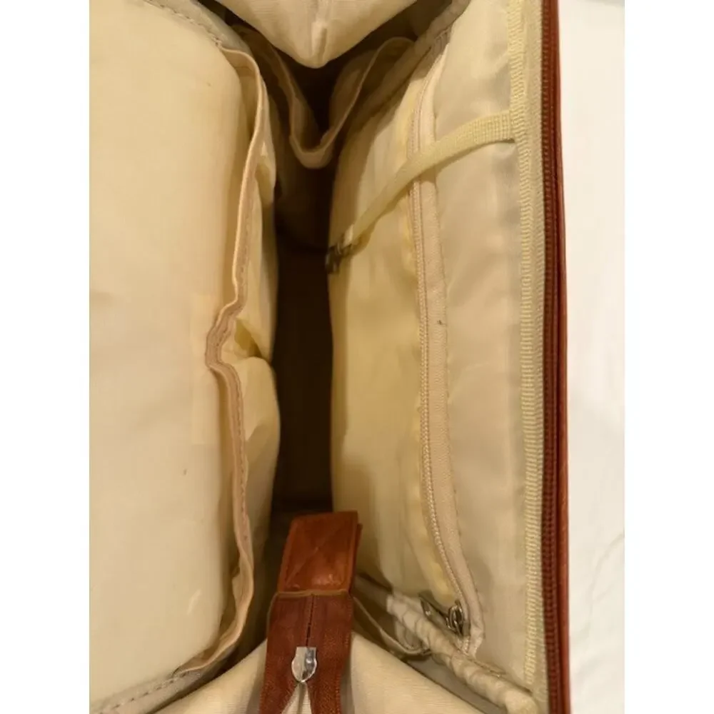 Upper La Madison The Commuter Diaper Baby Bag Backpack Vegan Leather Brown